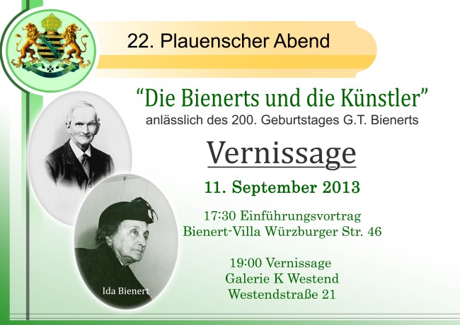 Plaket: 200. Geburtstag von G. T. Bienert